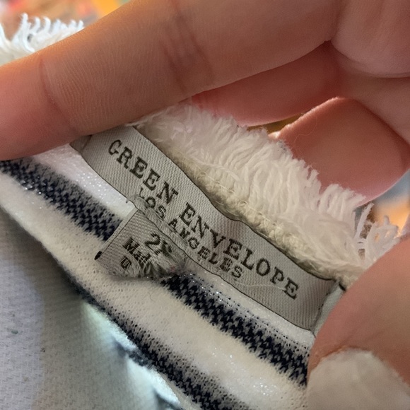 Green Envelope Striped Blouse - Picture 7 of 8